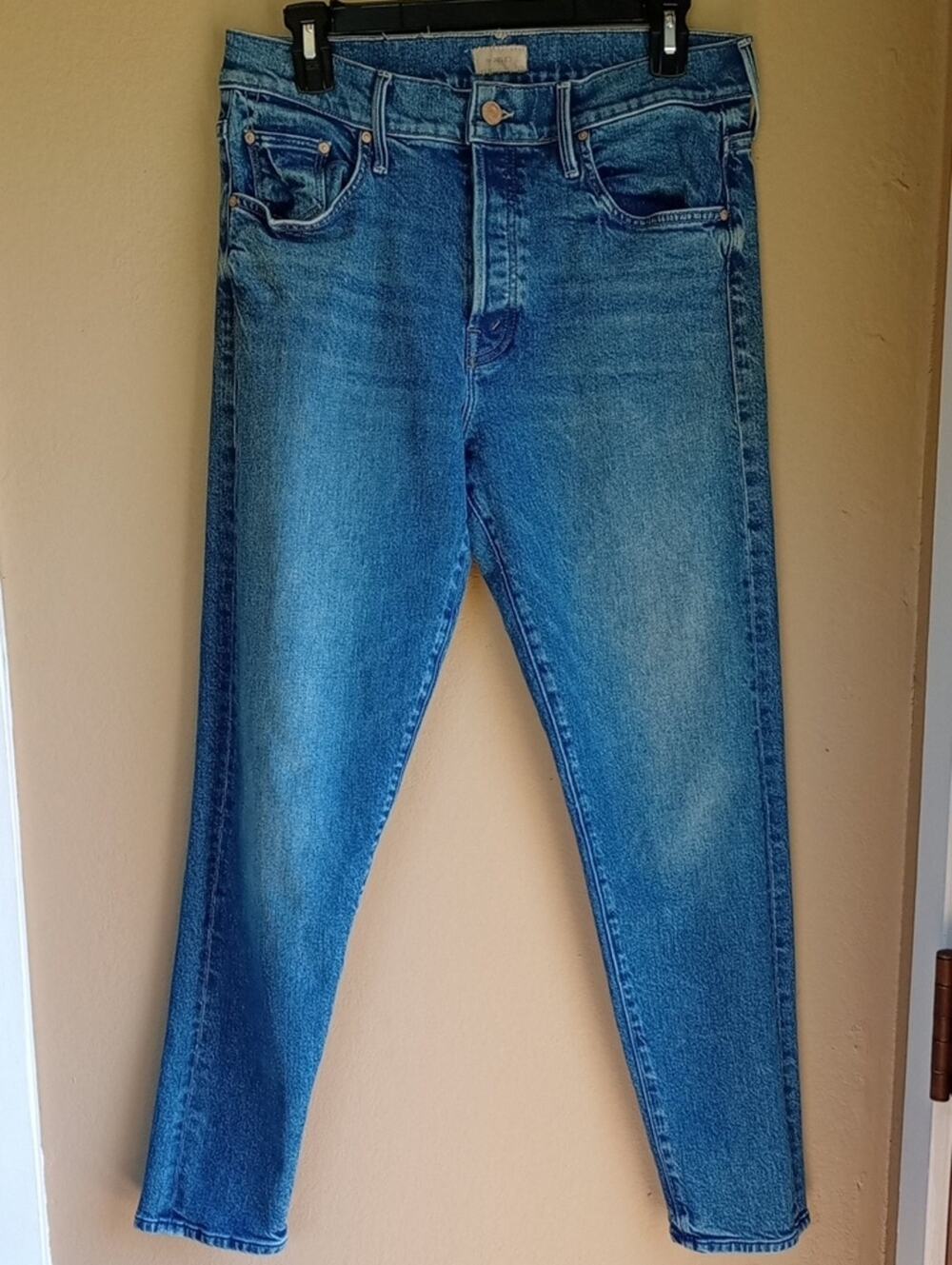 Mother The Stinger Flood Straight Medium Wash Button Fly Size 32
